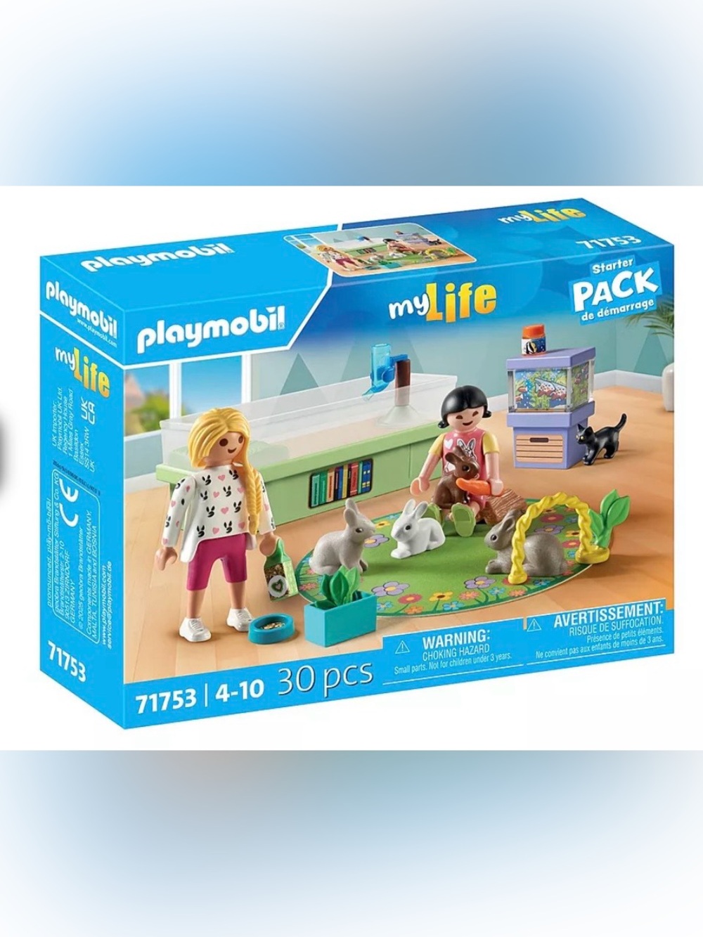 NEW Playmobil myLife Starter Pack Rabbit Family #71753 30 pieces age 4+